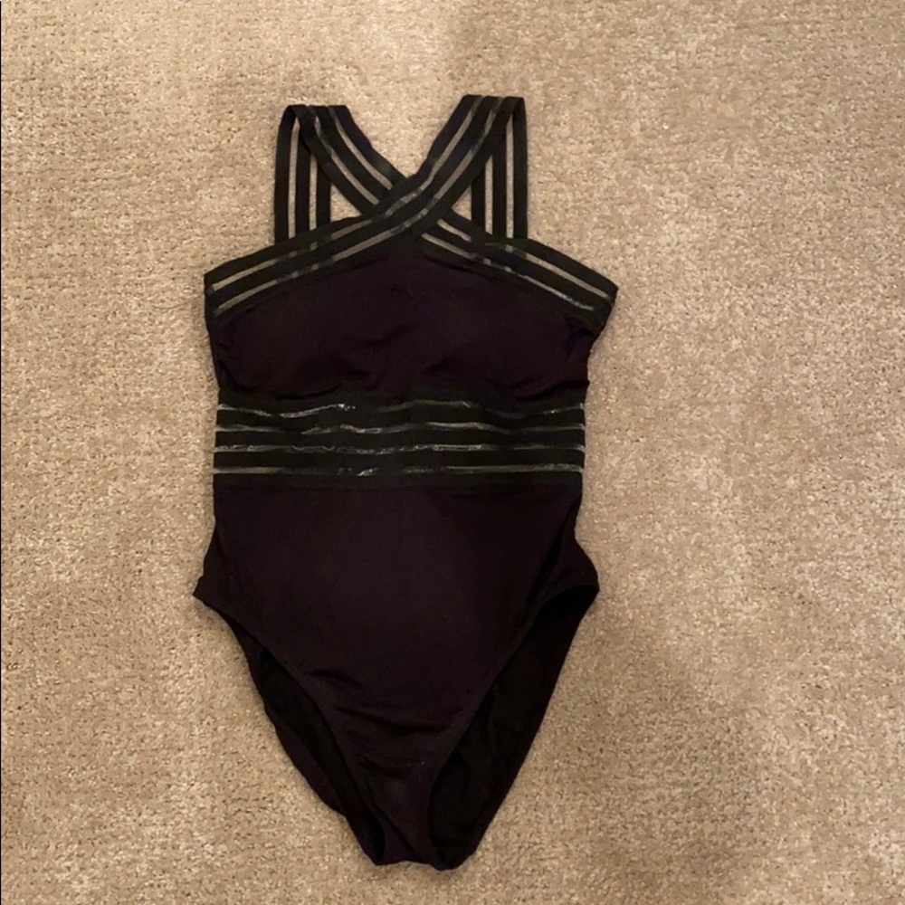 black one piece swimsuit